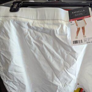Rafaella Women's Comfort Waistband Front Pockets Stretch Skort Star White SZ XL